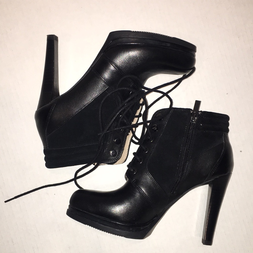 French Connection Lace-Up Heeled Bootie | Size 7.5
